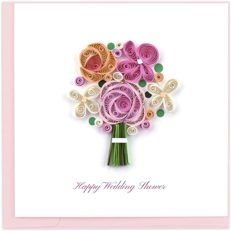 Bridal Shower Bouquet Wedding Card