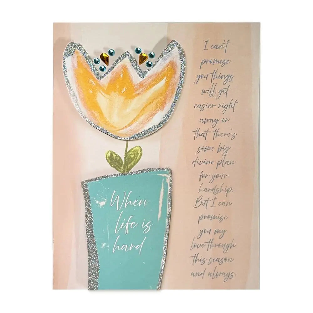 Single Tulip and Lettering Friendship Card