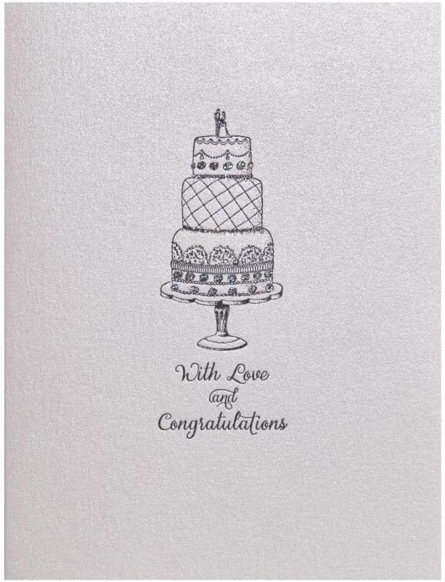 Etched Wedding Cake Wedding Card