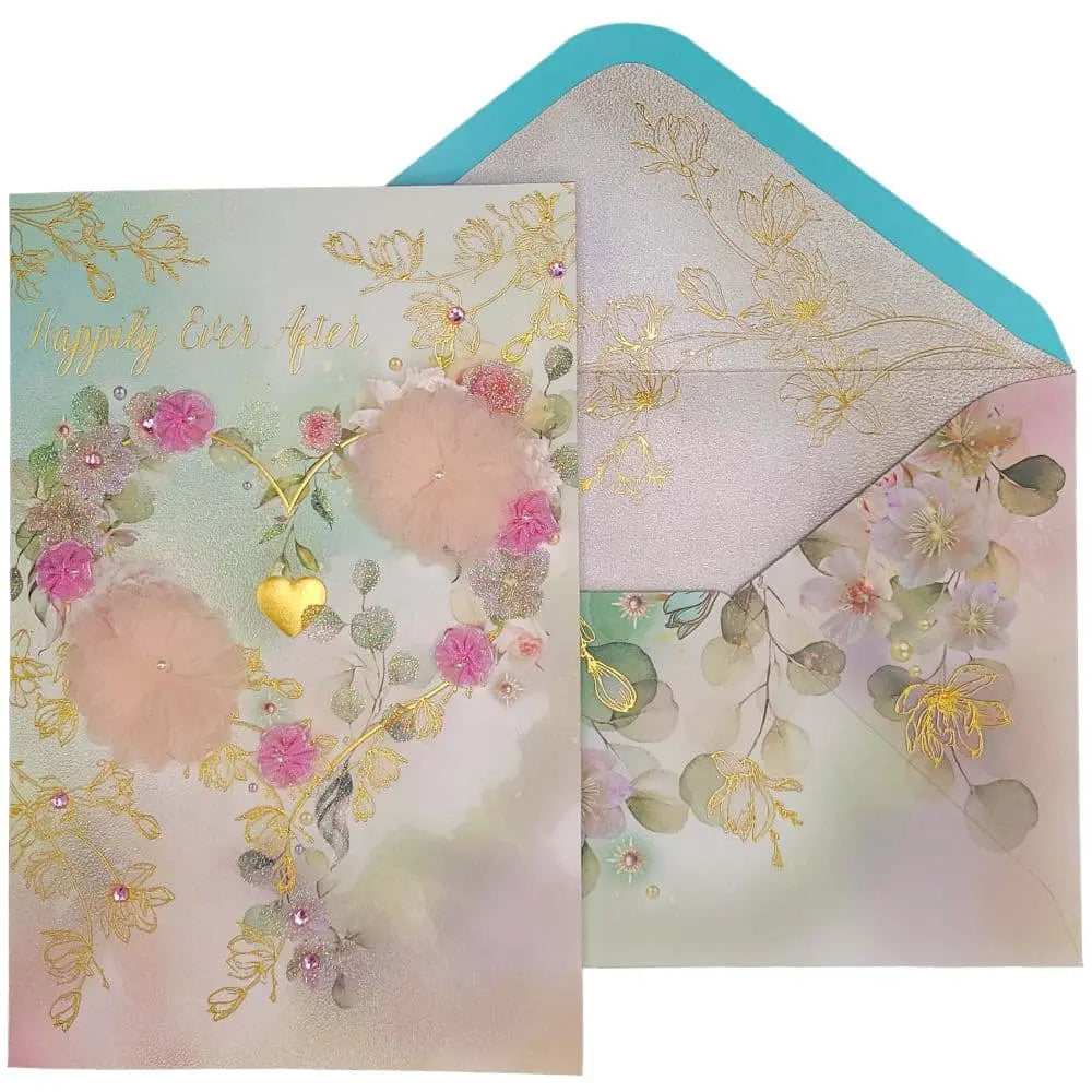 Heart Wreath Collector's Edition Wedding Card