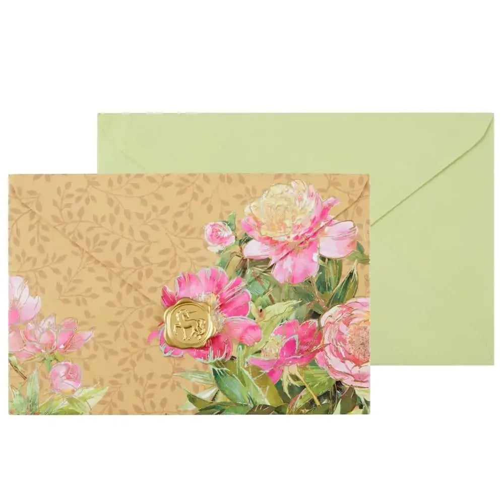 Peony on Gold Collector's Edition Birthday Card
