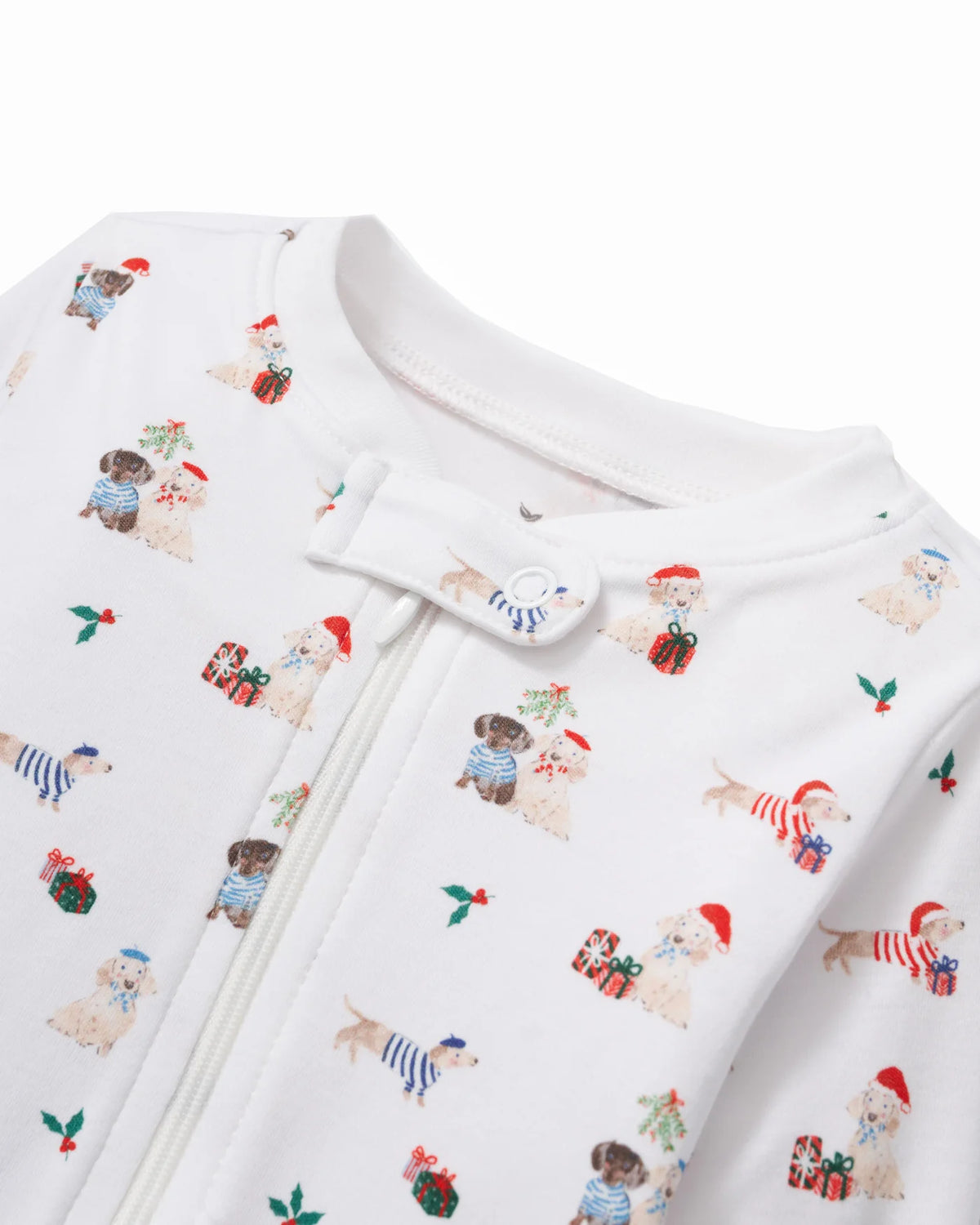 Baby's Footie Romper in Woof de Noel