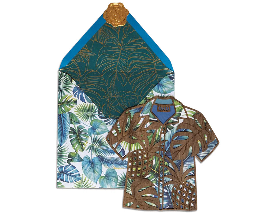 Laser Cut Wood Hawaiian Shirt Father's Day