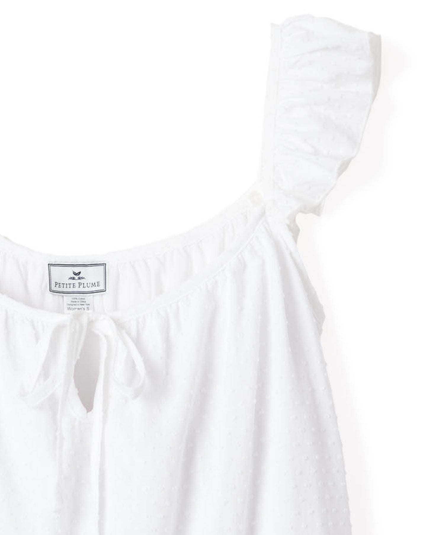 Women's Swiss Dots Celeste Nightgown in White
