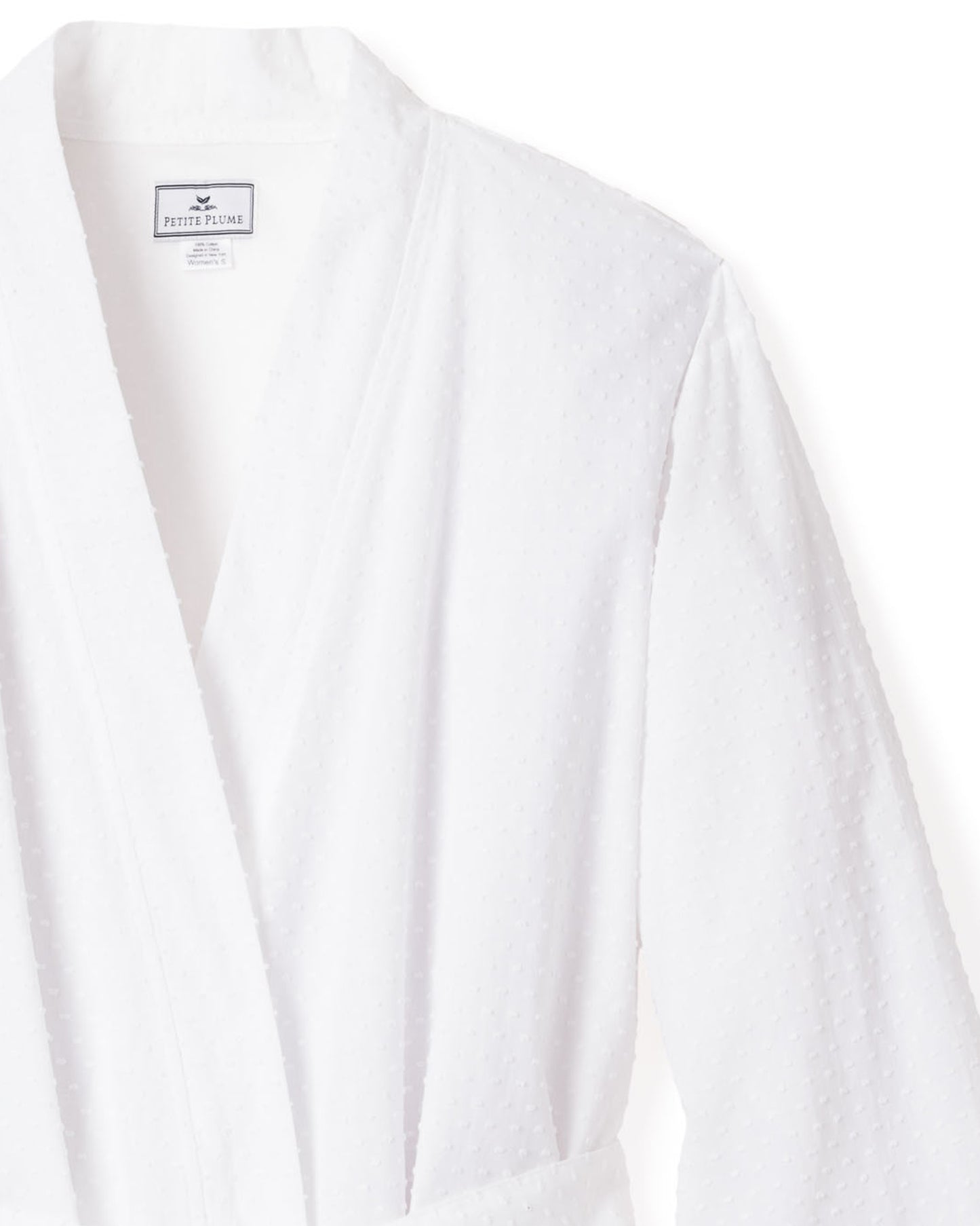 Women's Swiss Dots Robe in White