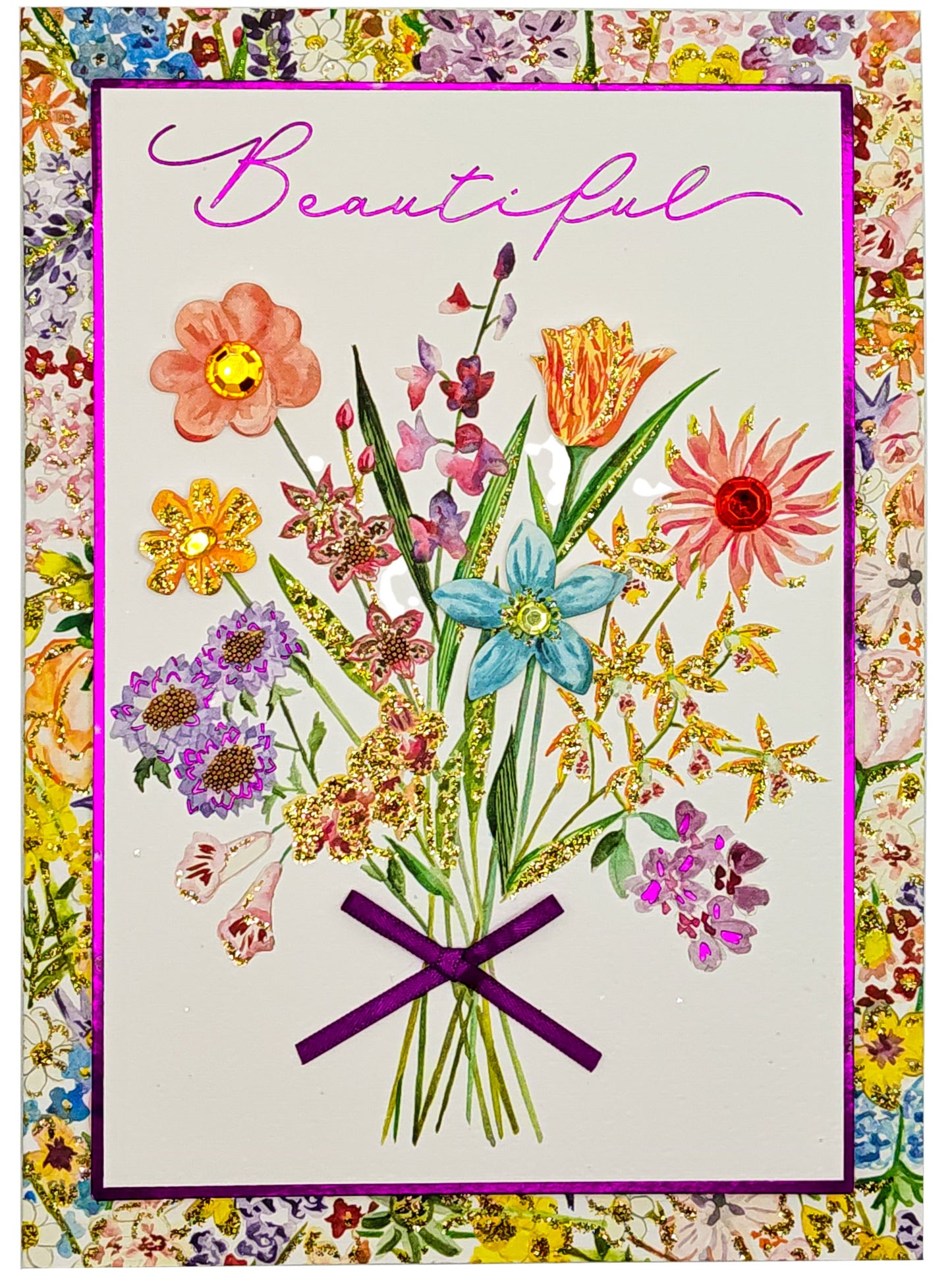 Multi-Colored Bouquet Birthday Card