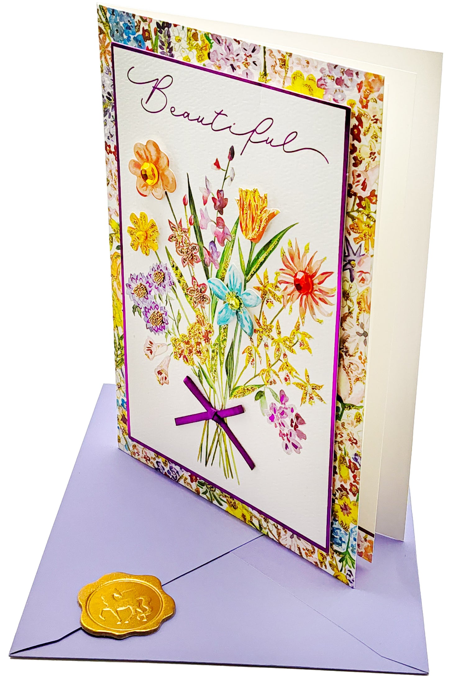 Multi-Colored Bouquet Birthday Card