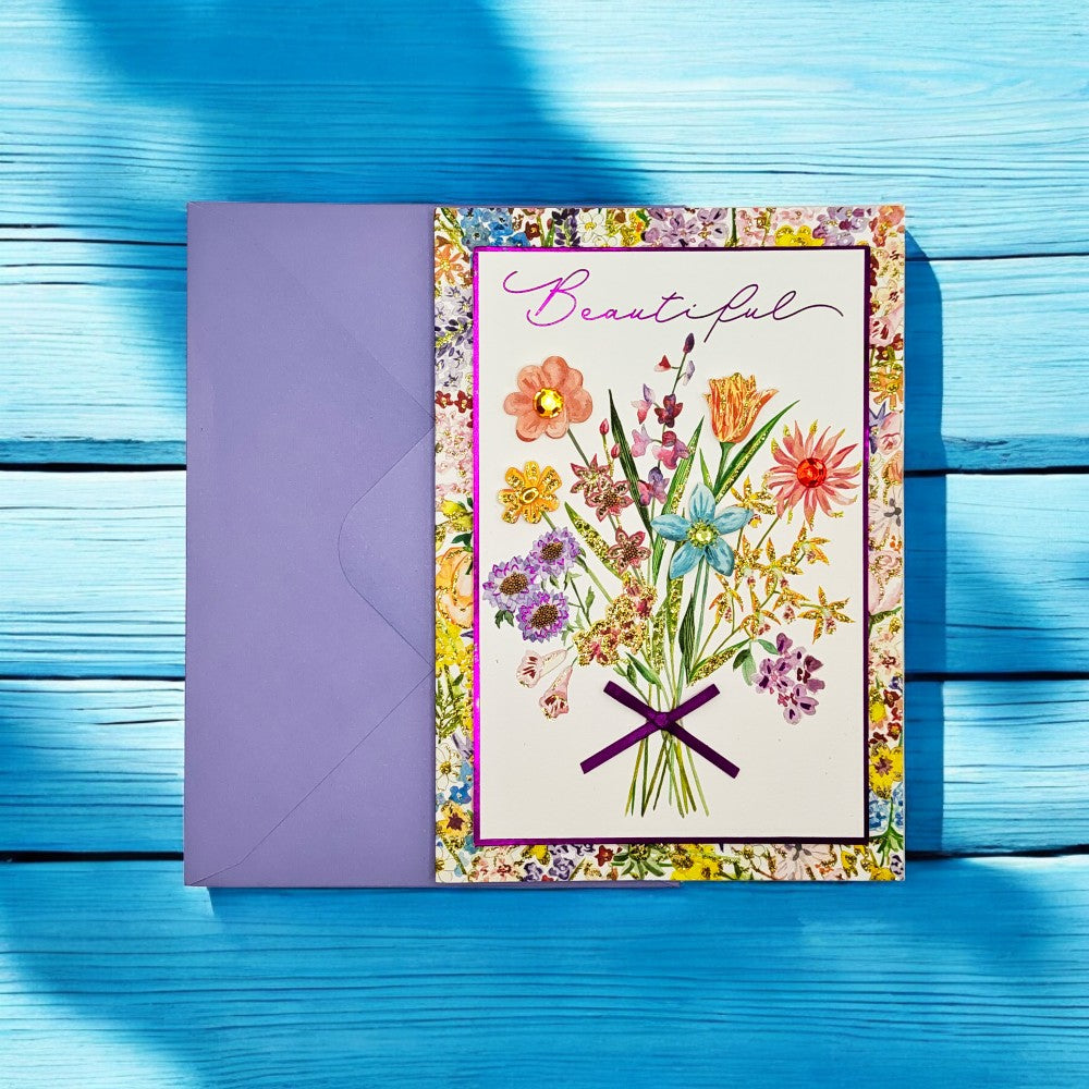 Multi-Colored Bouquet Birthday Card
