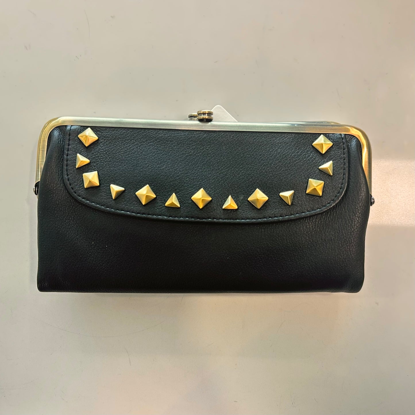 Lauren Clutch Wallet - Black With Gold