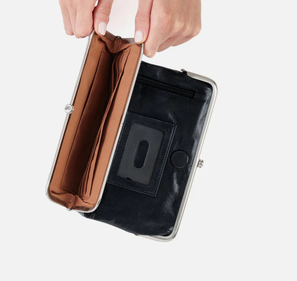 Lauren Clutch Wallet - Black With Gold