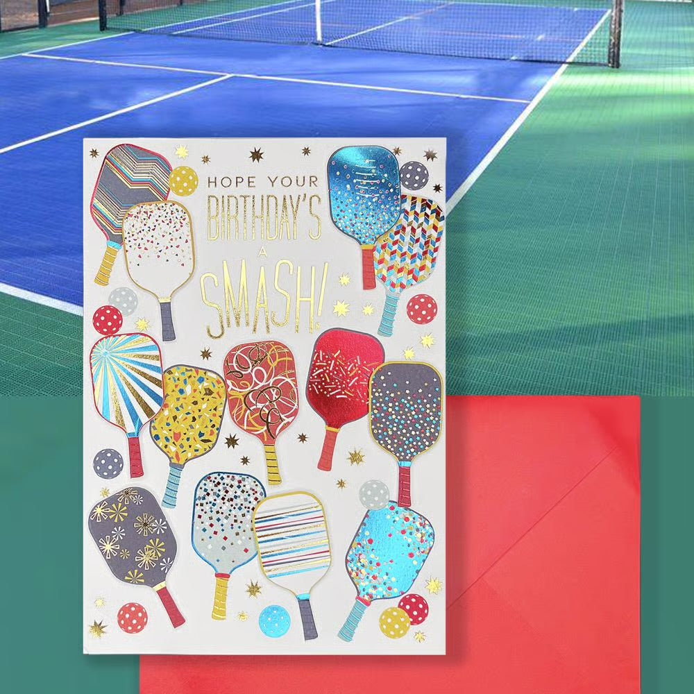 Pickleball Smash Birthday Card