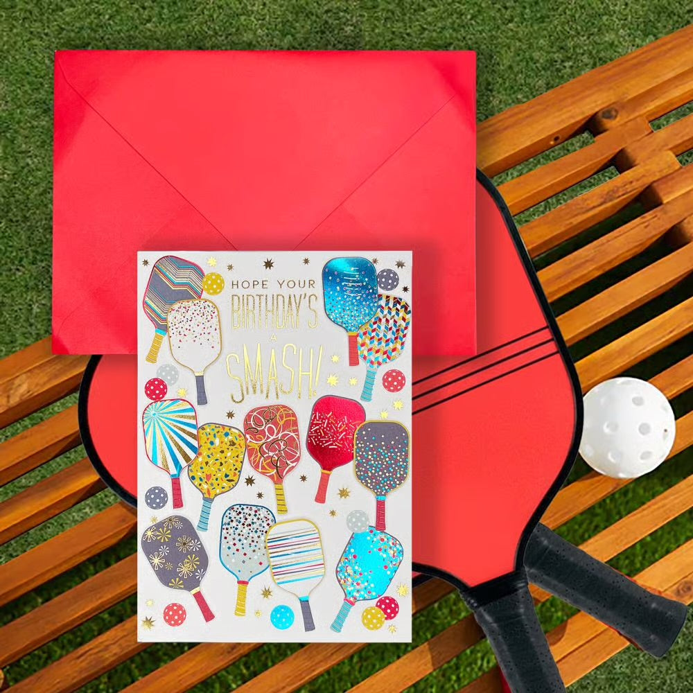 Pickleball Smash Birthday Card