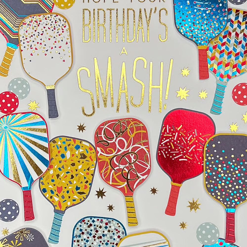 Pickleball Smash Birthday Card