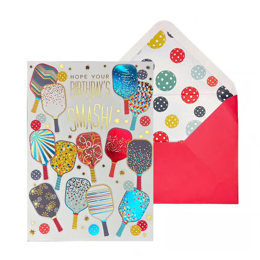 Pickleball Smash Birthday Card