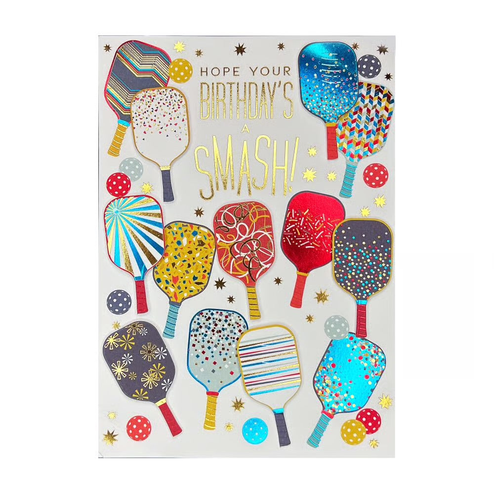 Pickleball Smash Birthday Card