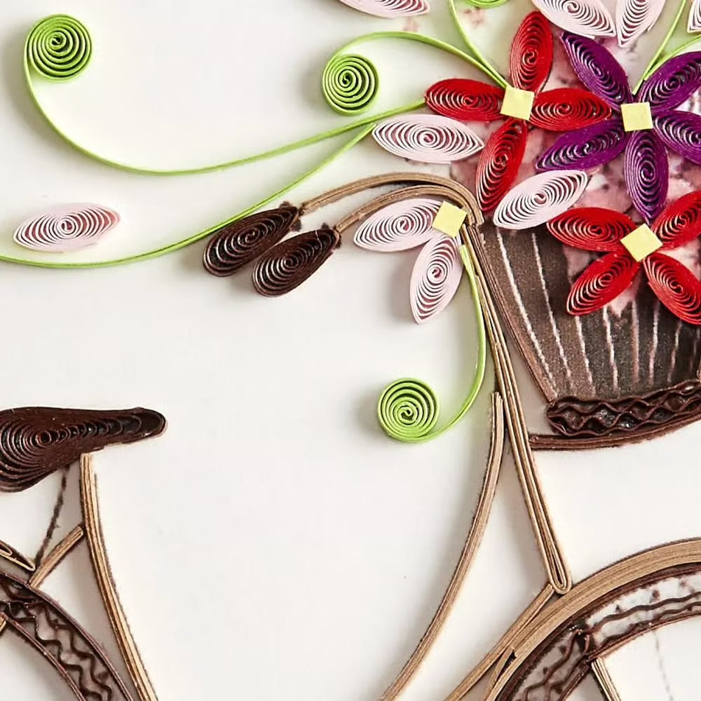 Quilled Bicycle Blank Card