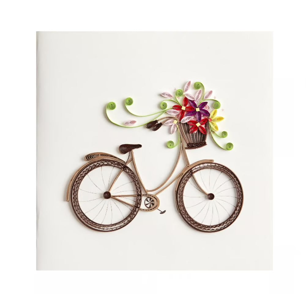 Quilled Bicycle Blank Card