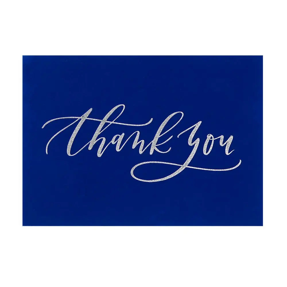 Thank You On Flocking Thank You Card
