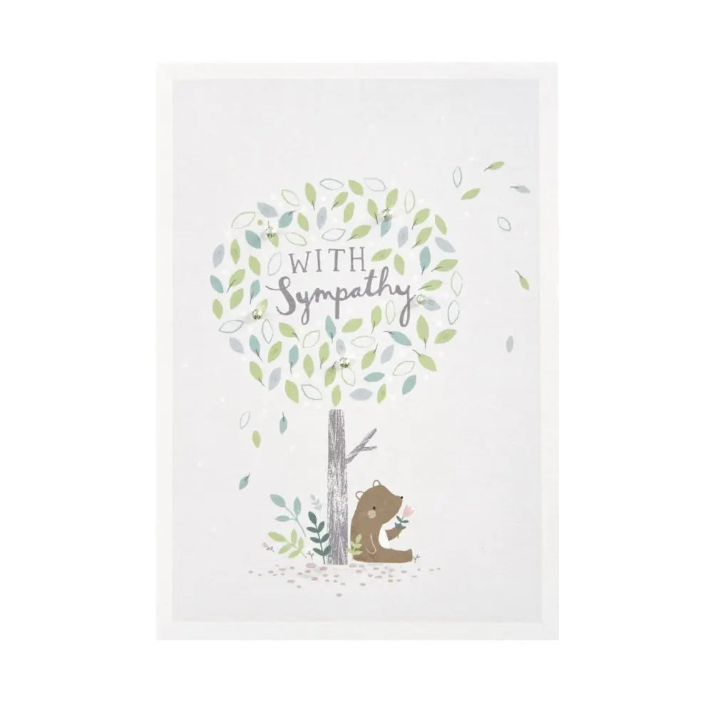 Bear Under Tree Sympathy Card