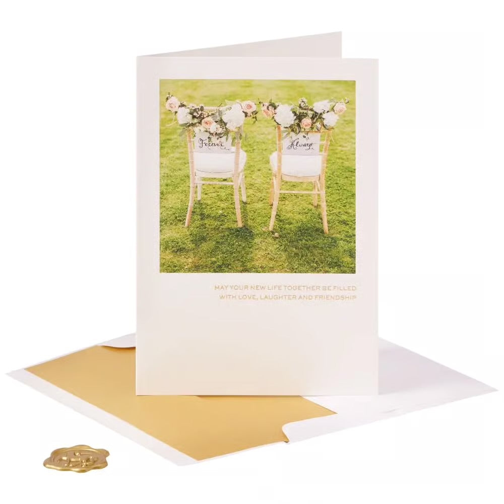 Chairs Congratulations Wedding Card