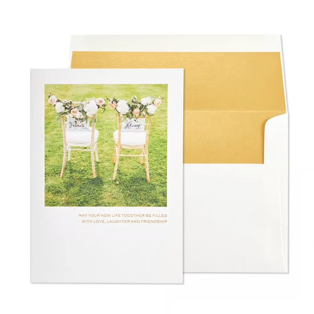 Chairs Congratulations Wedding Card
