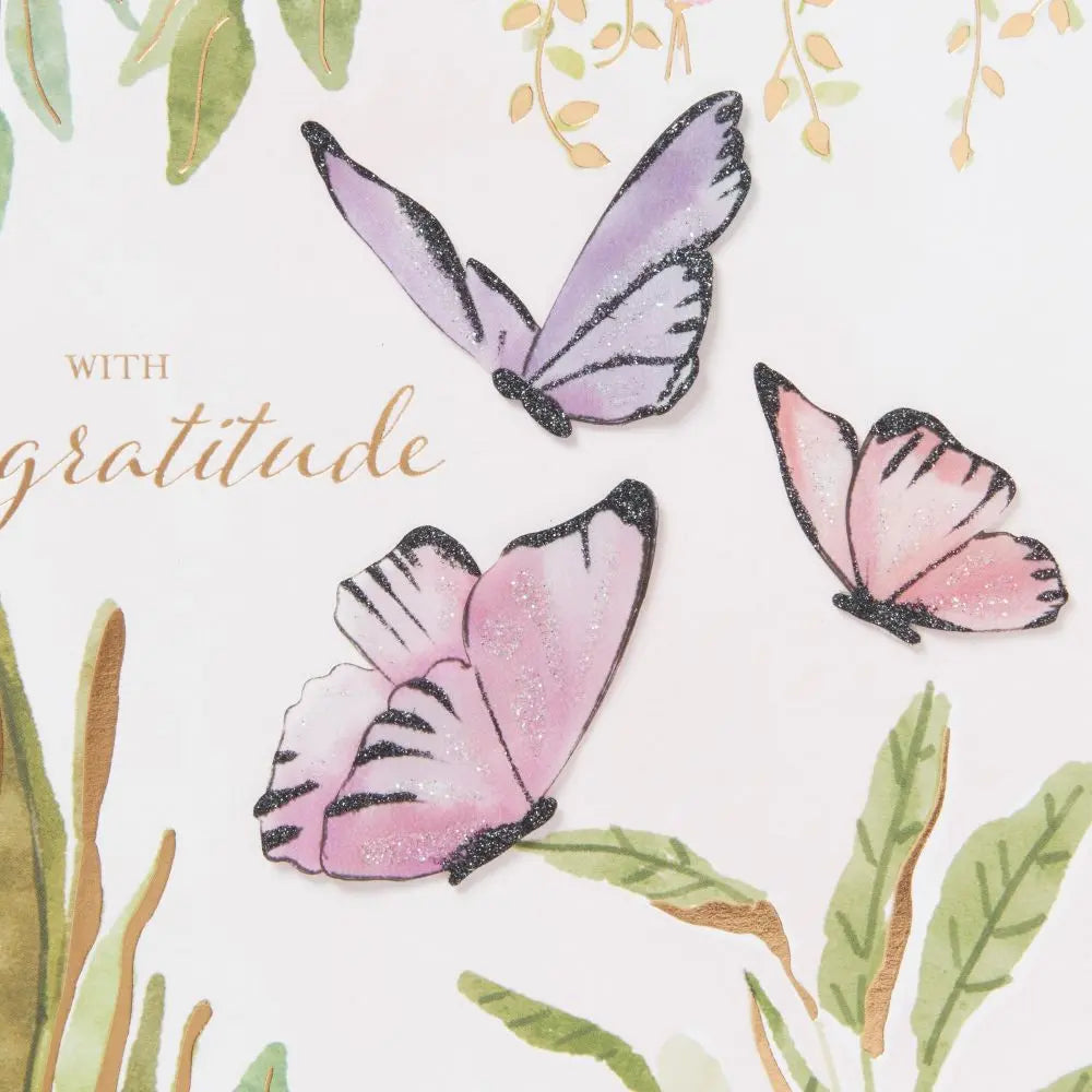 Garden Butterflies Thank You Card