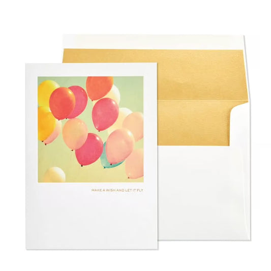Flying Balloons Blank Card