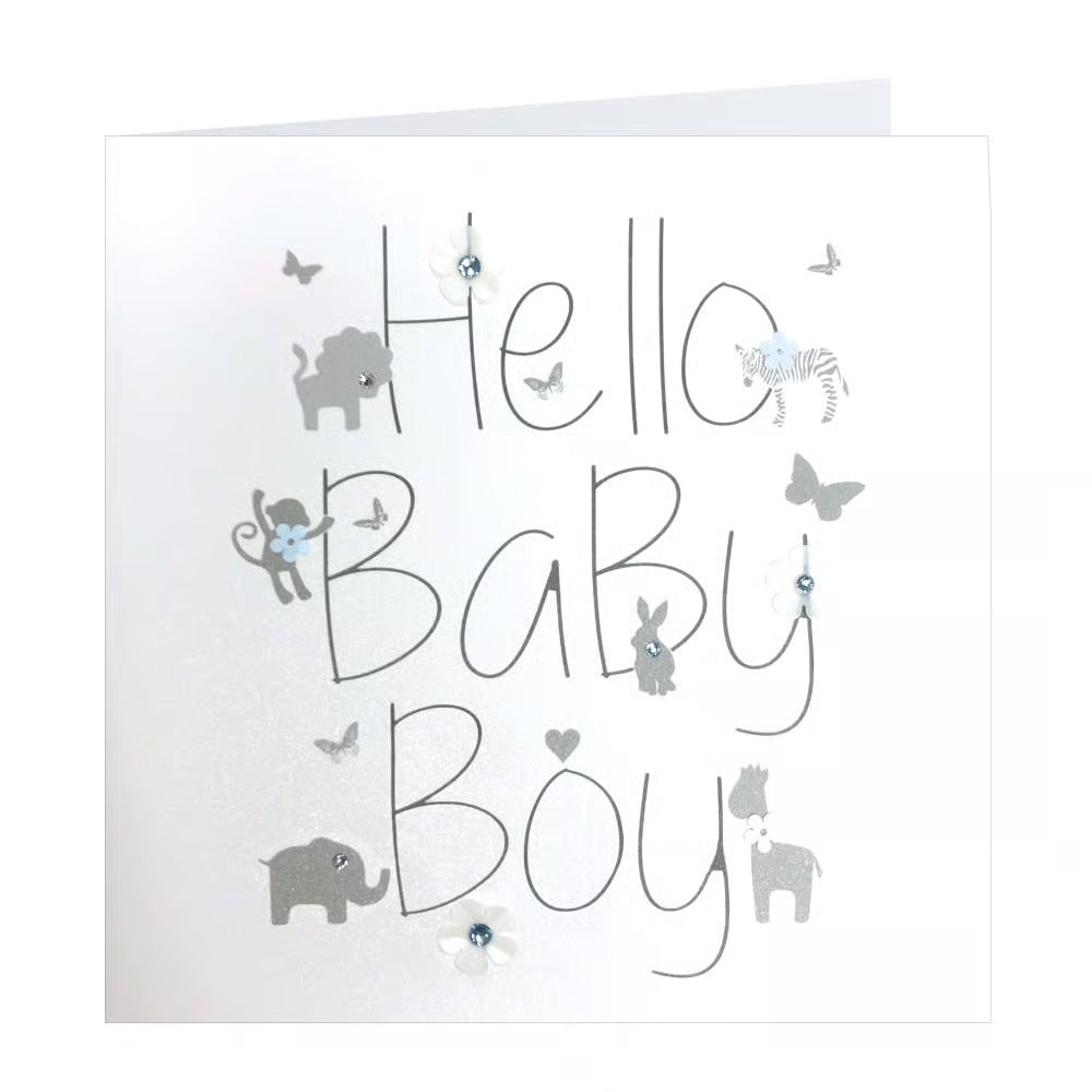 Hello Baby Boy Baby Congrats Card