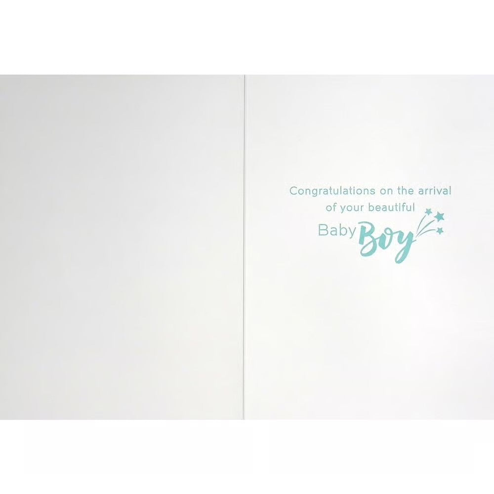 Watercolor Boy Baby Congratulations Card