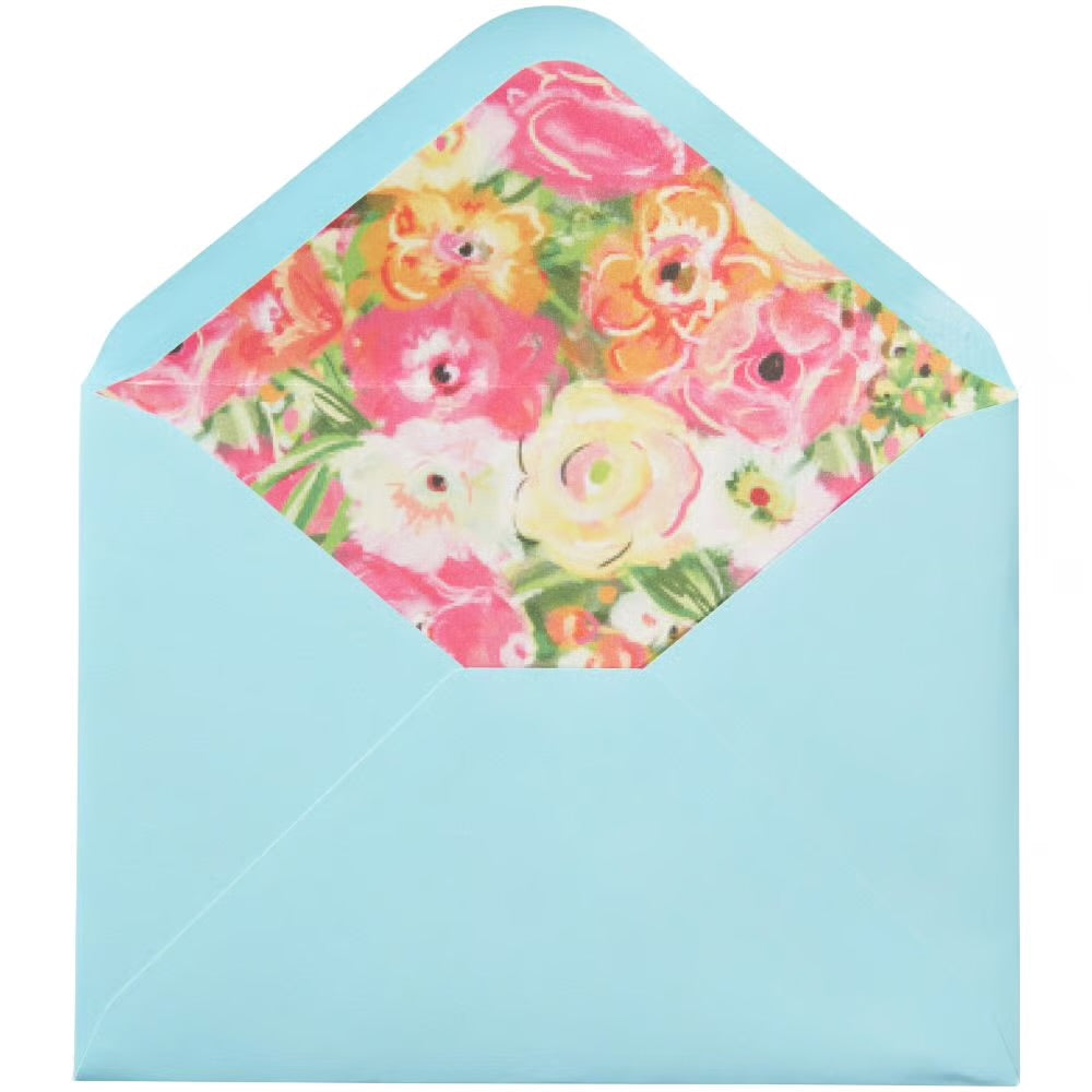 Girl With Birthday Bouquet Birthday Card