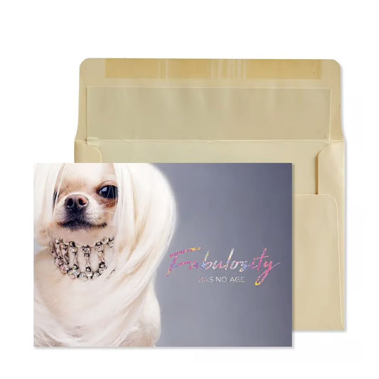 Photo Glam Dog Birthday Card