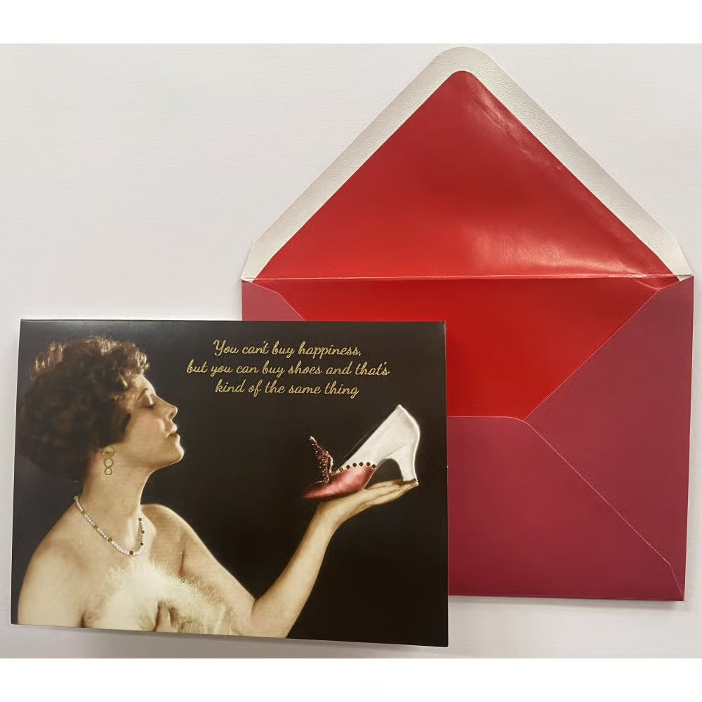 Woman With Shoe Birthday Card