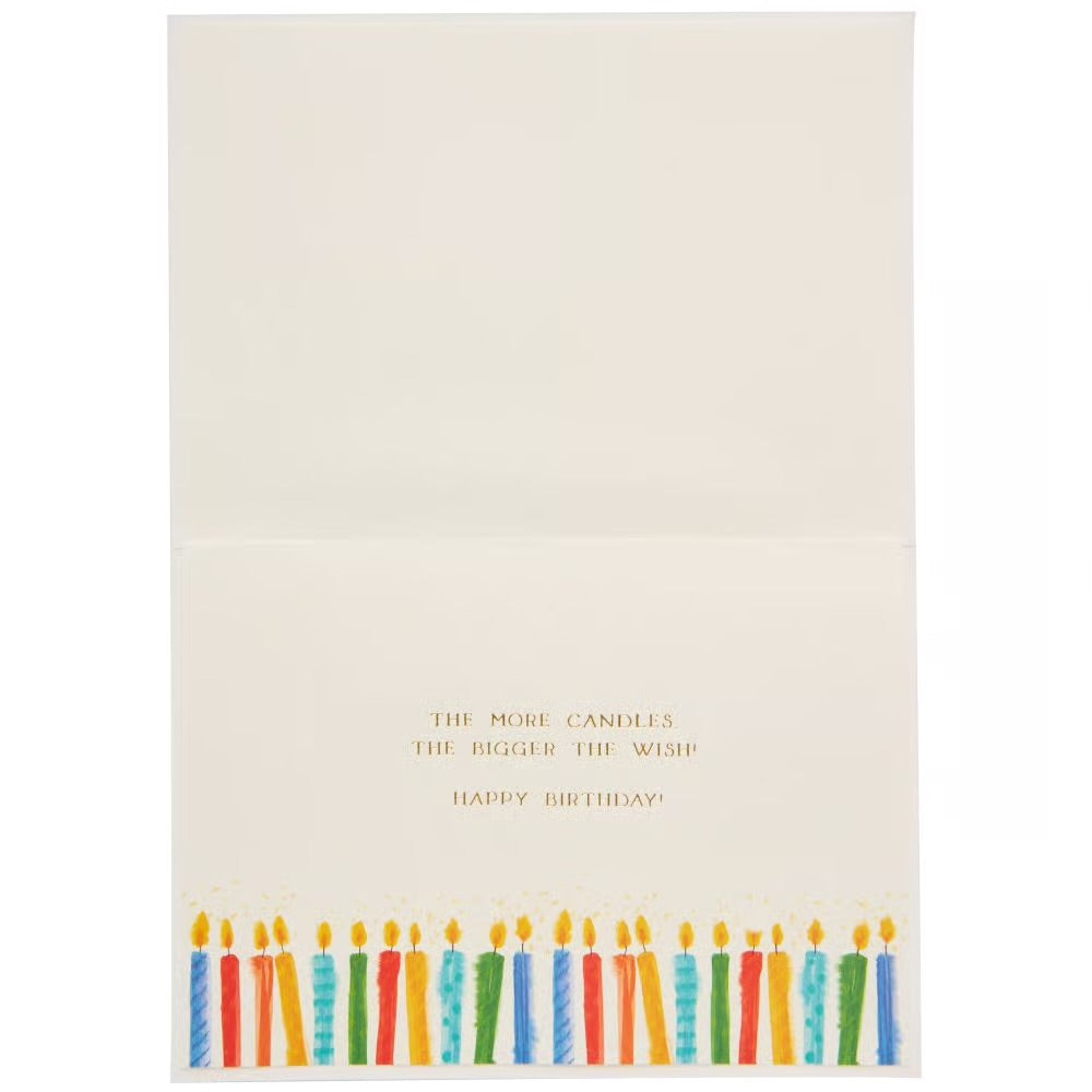 Row Of Candles Birthday Card