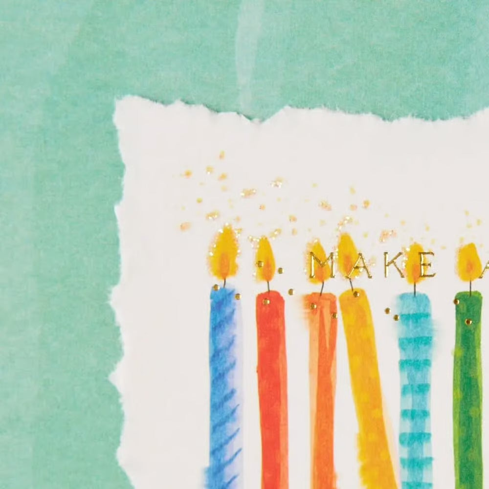 Row Of Candles Birthday Card