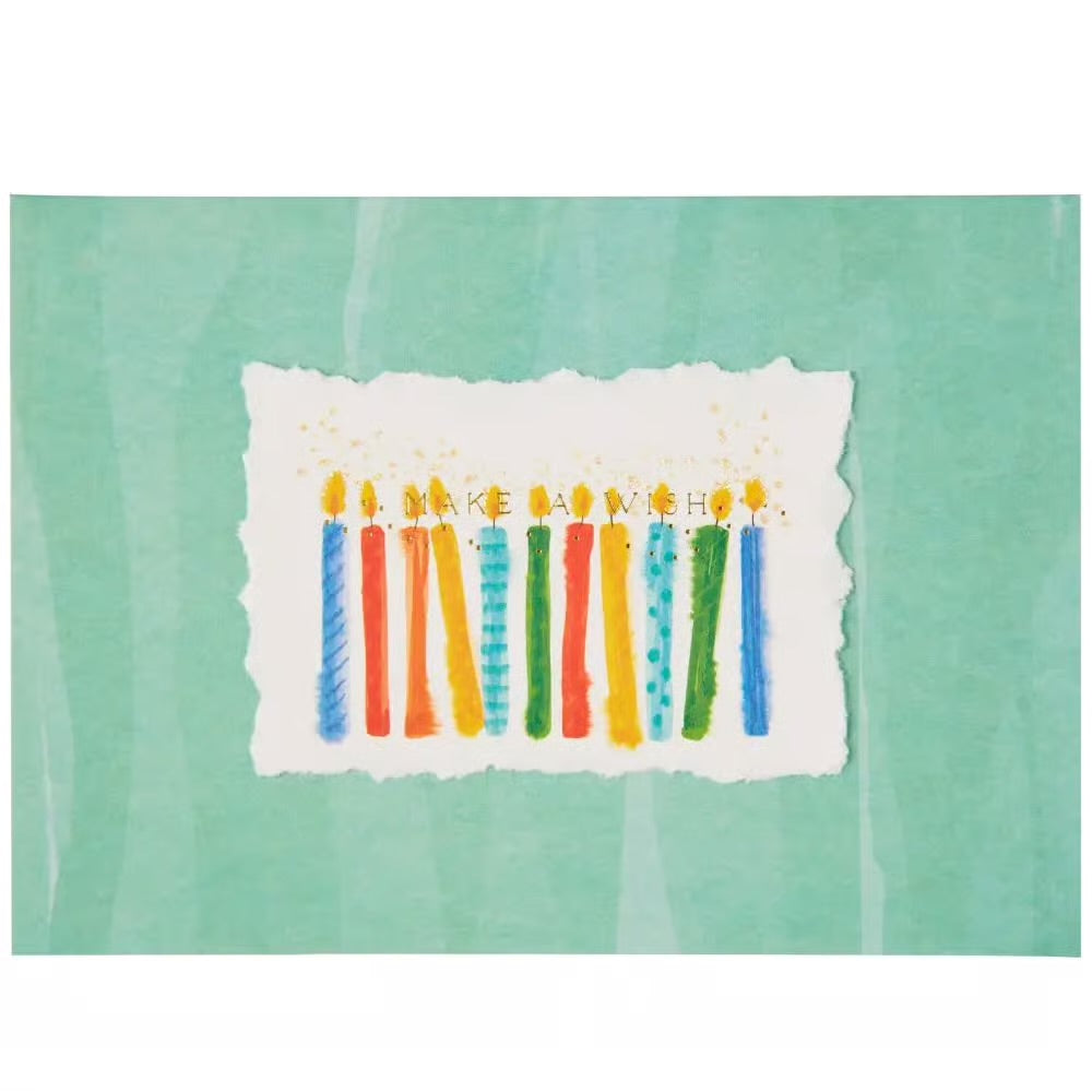 Row Of Candles Birthday Card