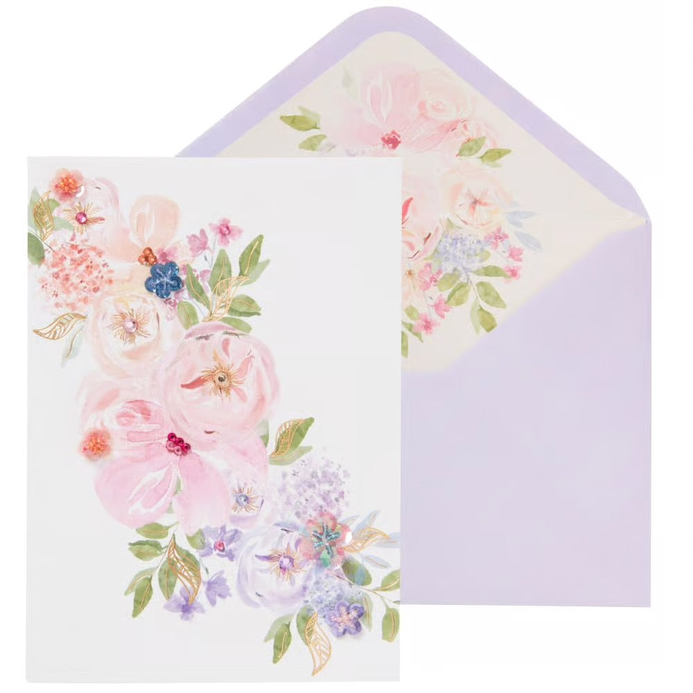 Cascading Florals Blank Card