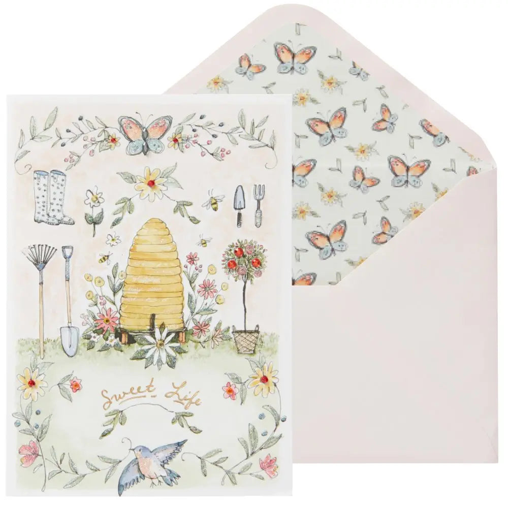 Beehive Garden Blank Card