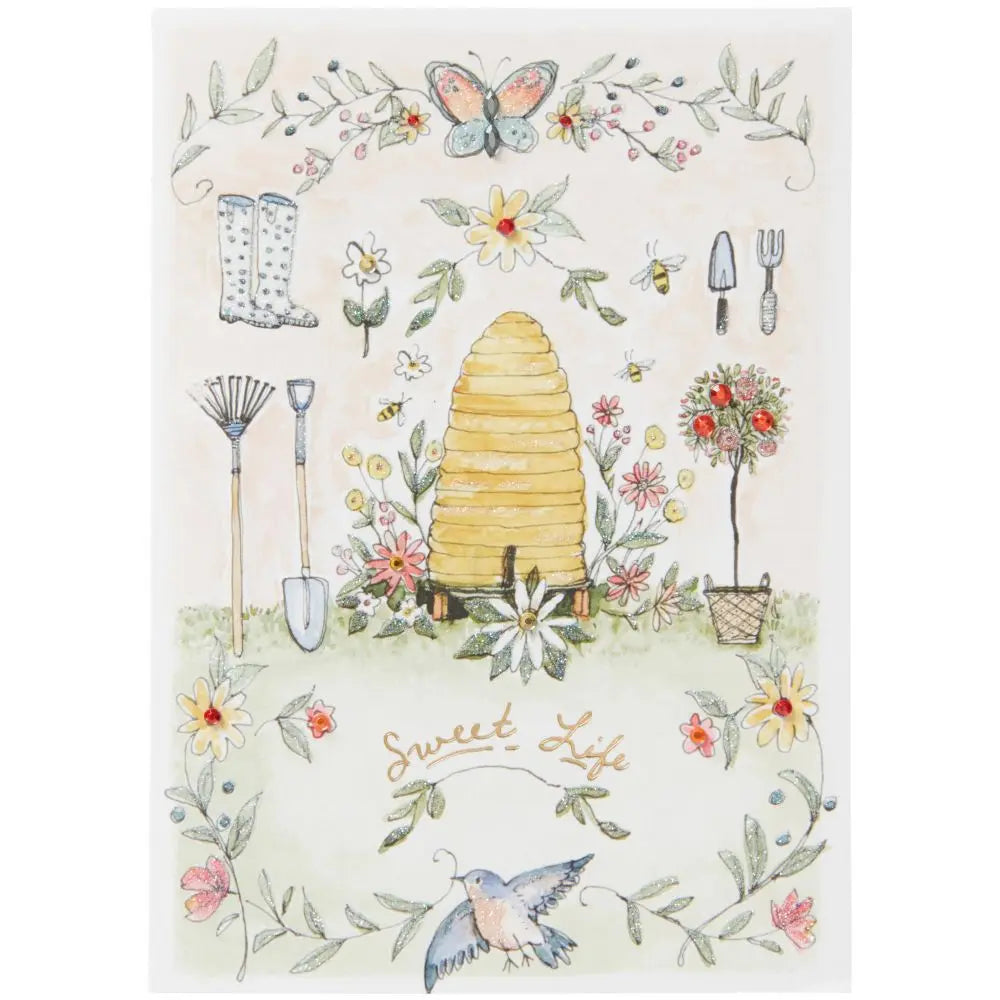 Beehive Garden Blank Card