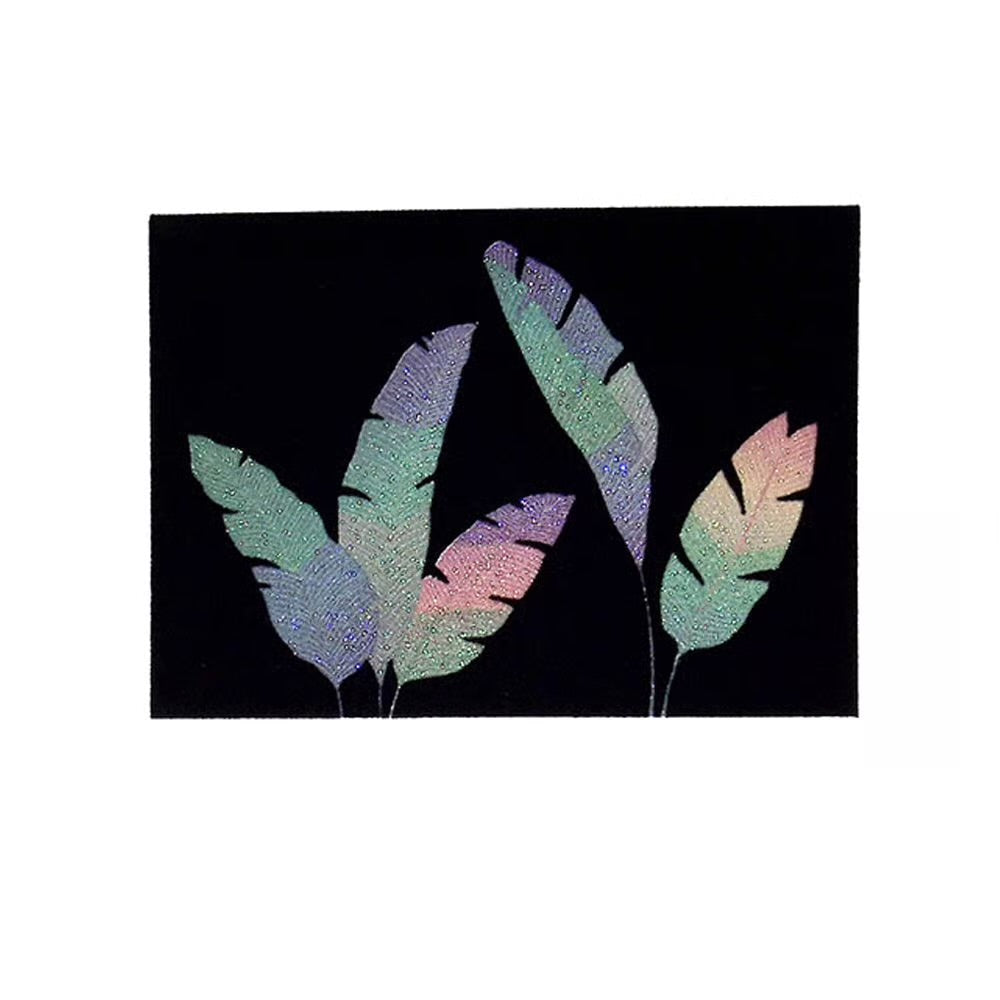 Glitter Palm Leaves Blank Card
