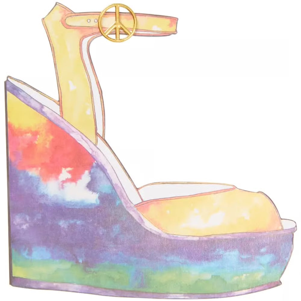 Rainbow Wedge Shoe Blank Card