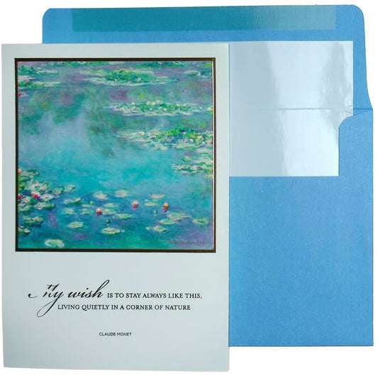 Monet Water Lilies Blank Card