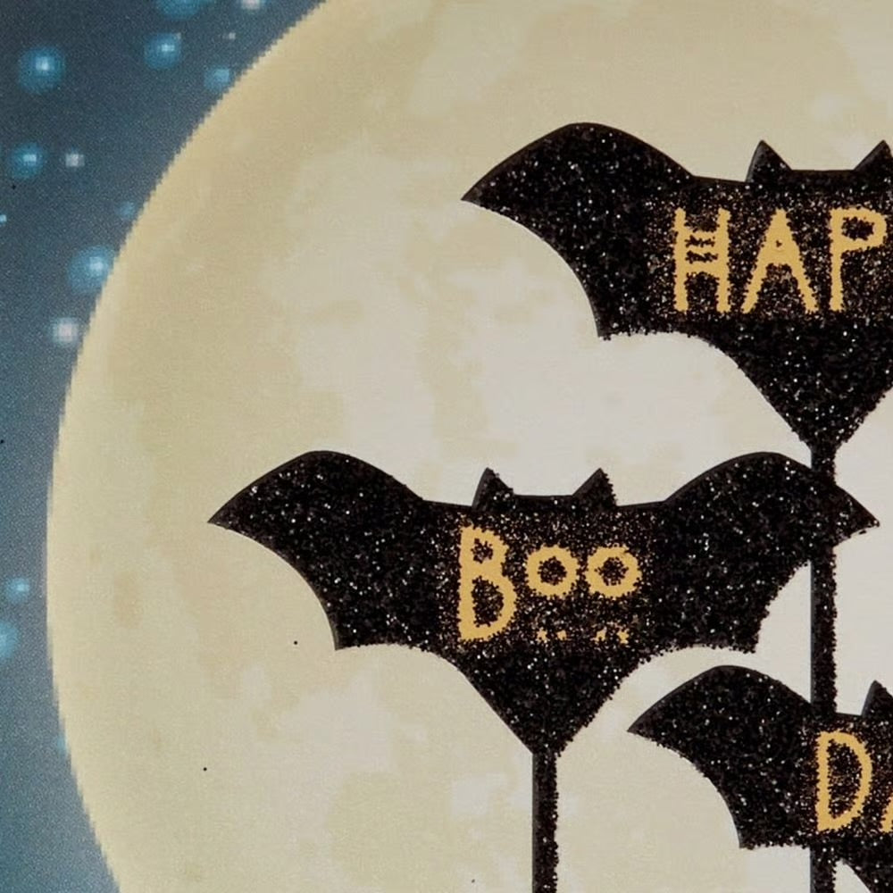 Ghost & Bat Cake Halloween Card