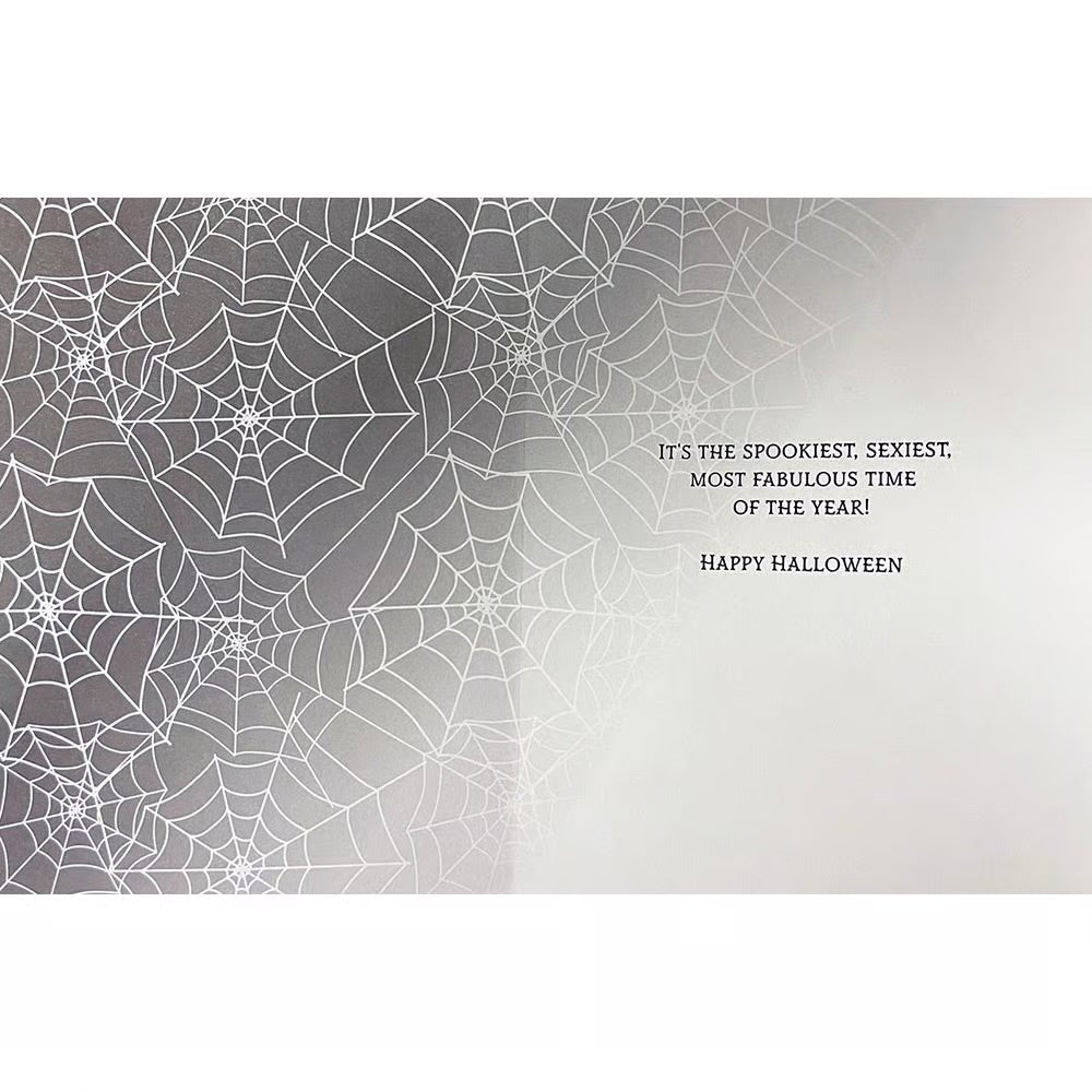 Spider Web Dress Halloween Card