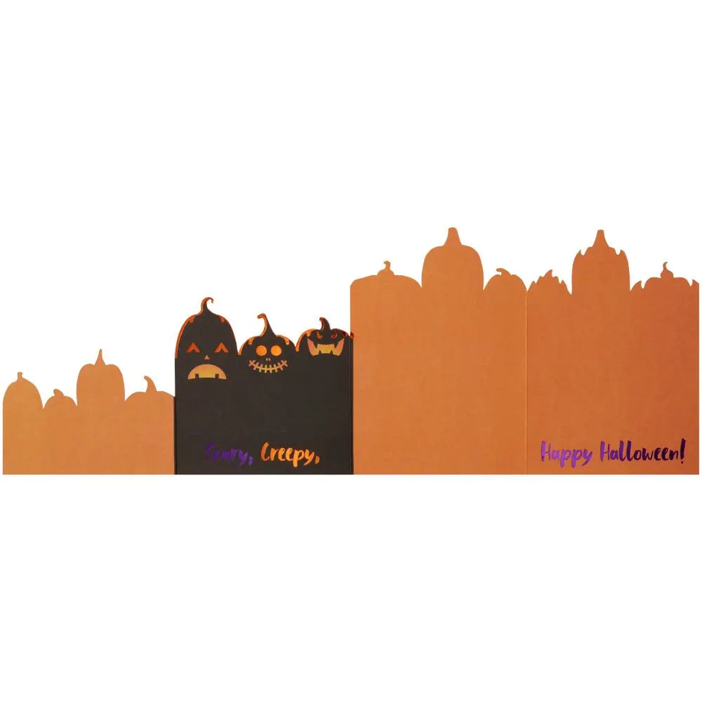 Dc 3-Fold Jack-O-Lanterns Halloween Card