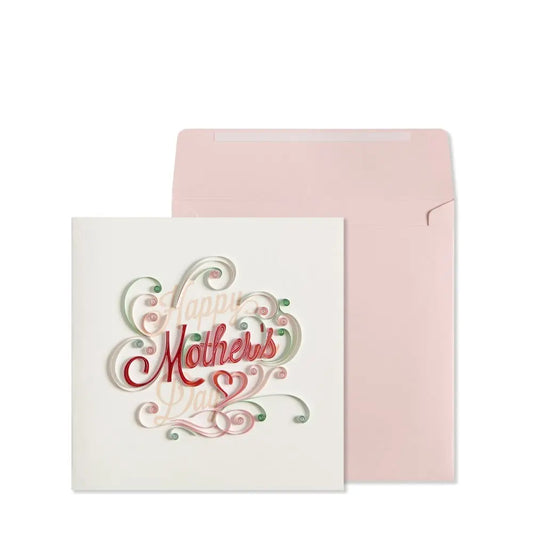 Quilled Happy Mother's Day Lettering Mothers Day Card