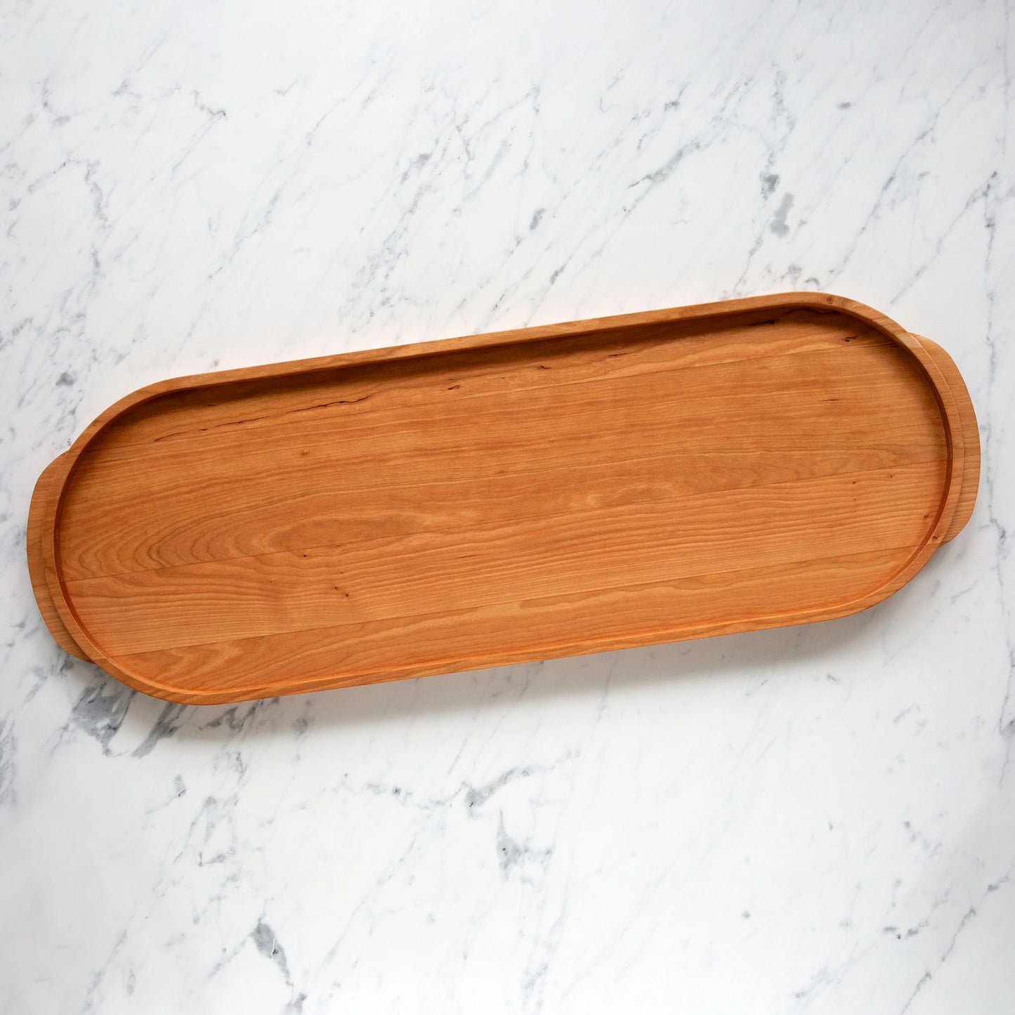 Cherry Oval Wooden Buffet Serving Tray