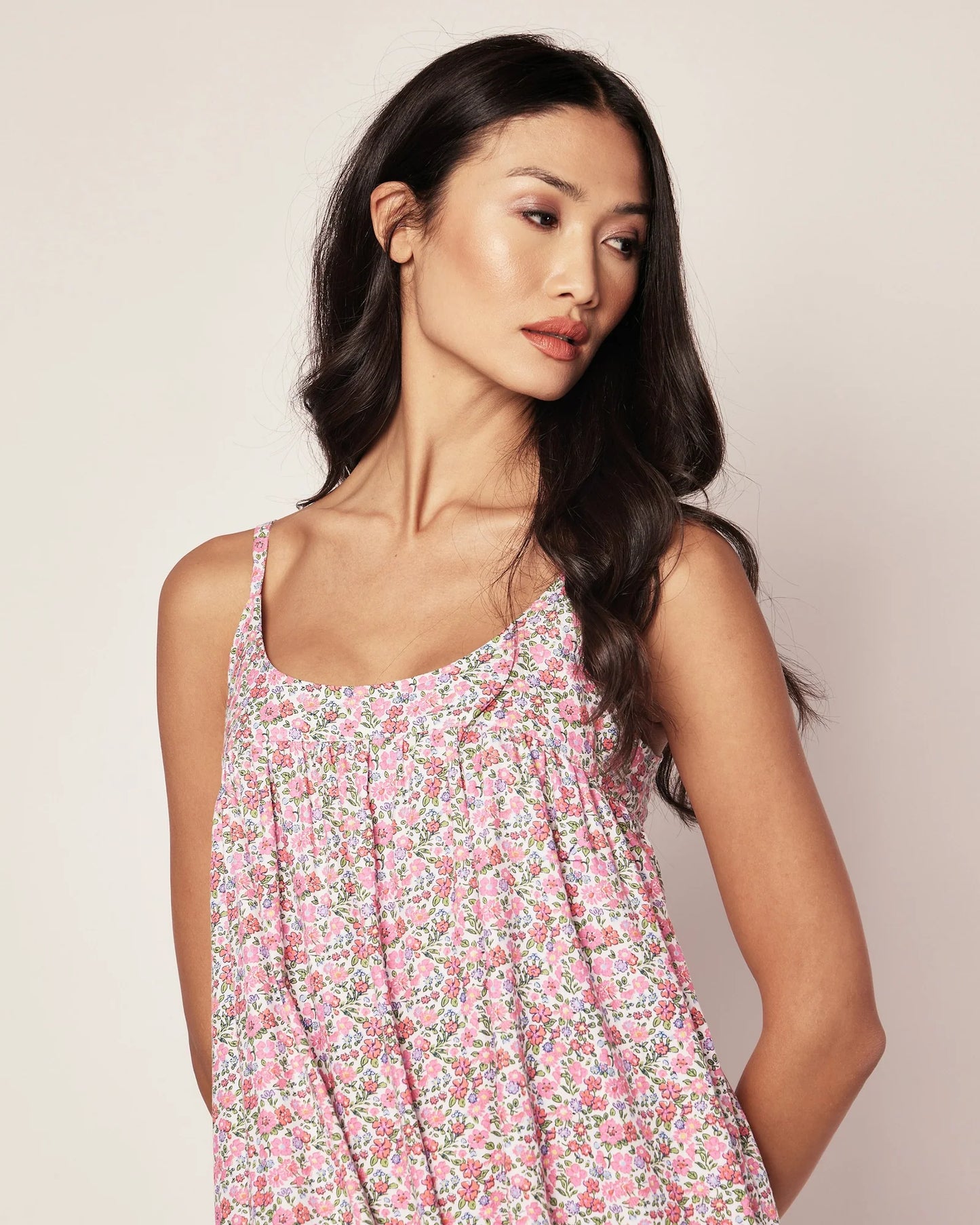 Women's Twill Chloe Nightgown in Fleurs de Rose