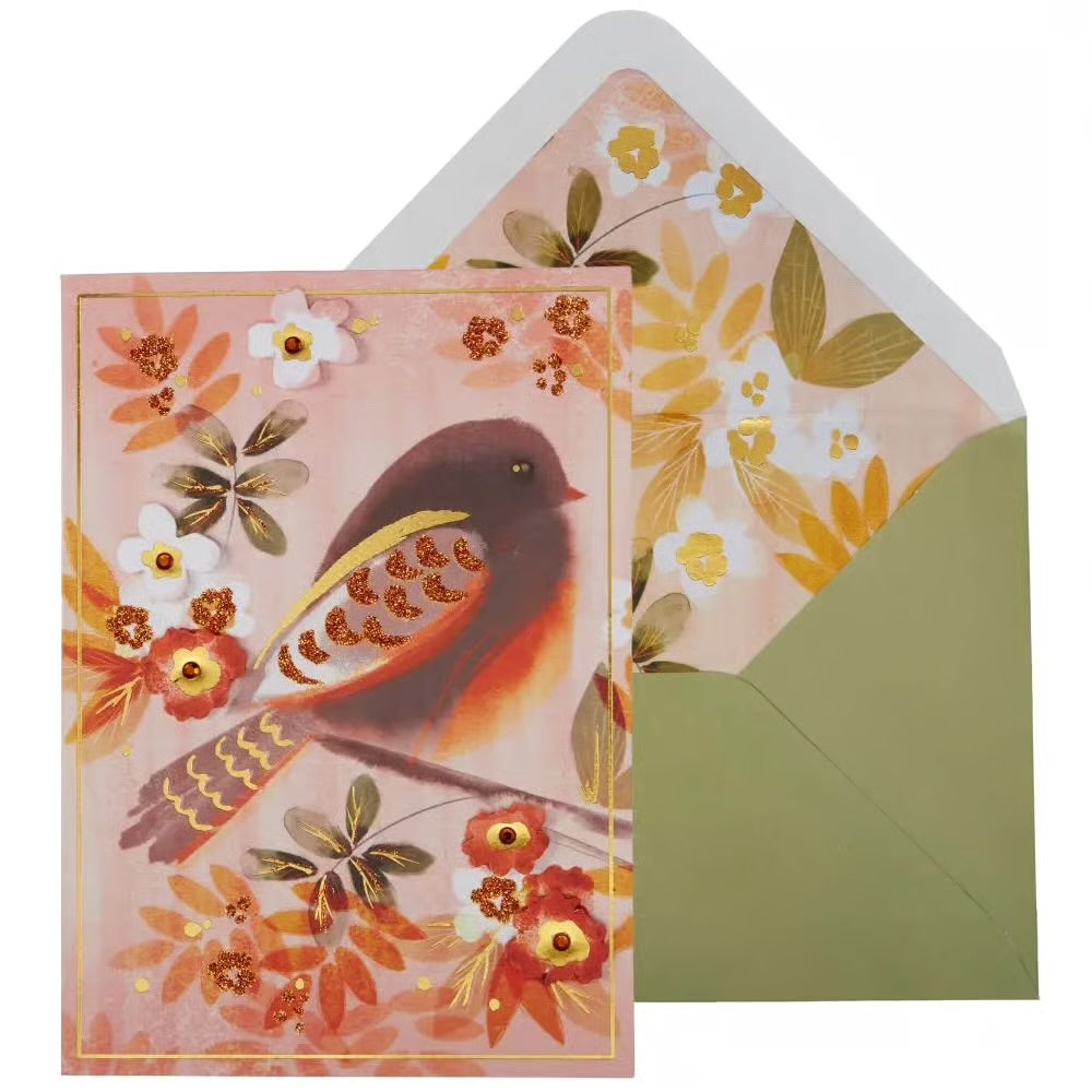 Autumn Bird Thanksgiving Card