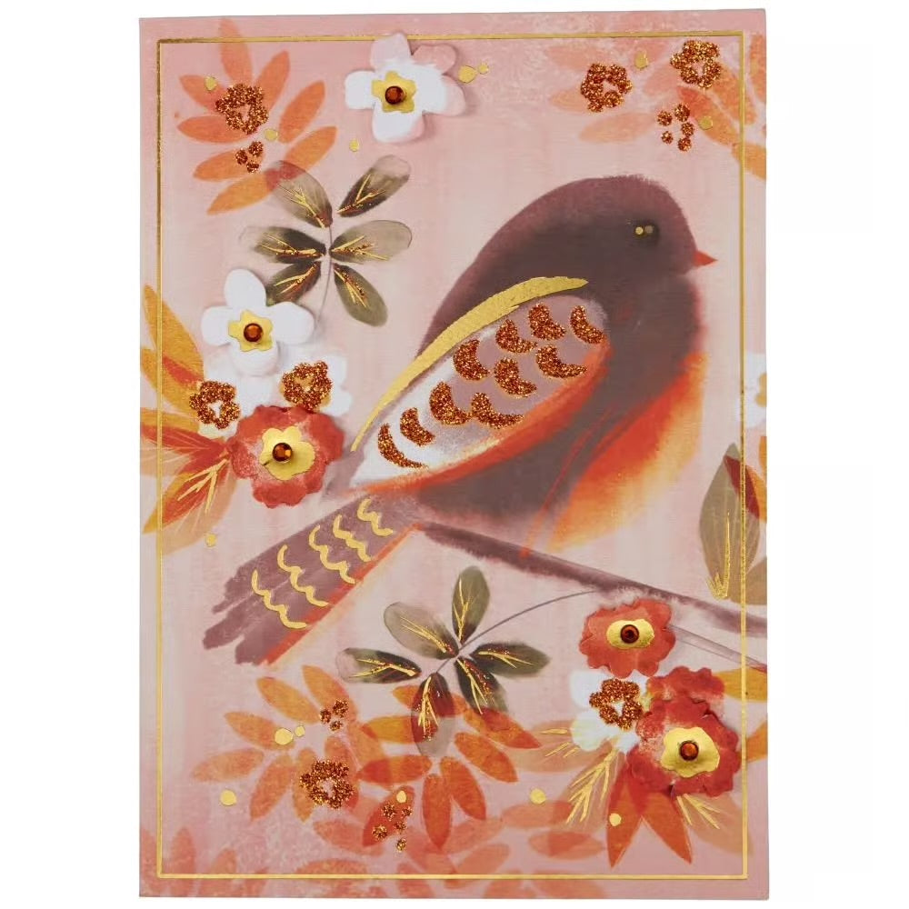 Autumn Bird Thanksgiving Card