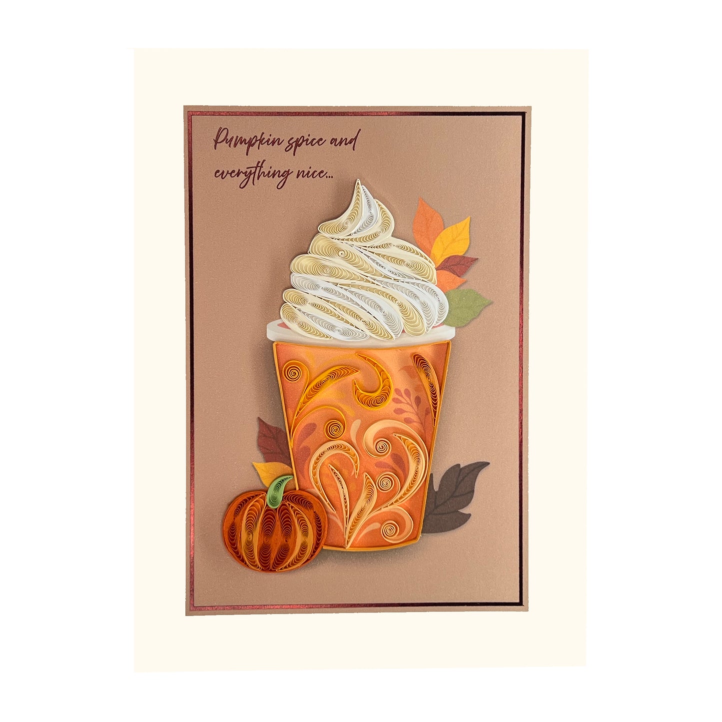 Pumpkin Spice Latte Thanksgiving Card